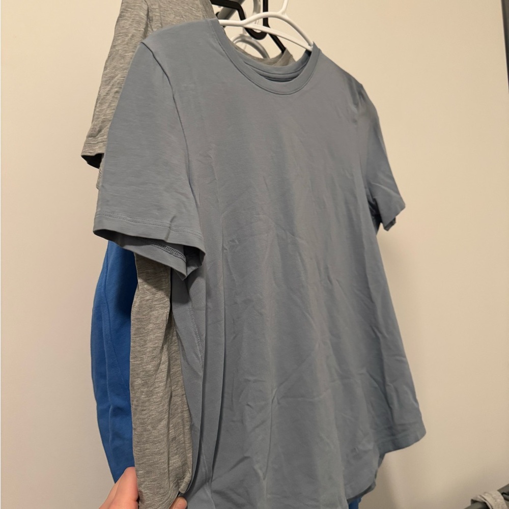 lululemon Blue and Gray Short Sleeve Love Tees